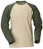 Baseball manches longues 190gr - Sable/Kaki